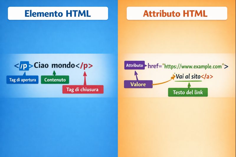 definizione elementi e attributi html